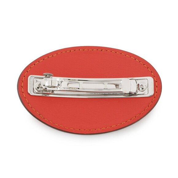HERMES Barrette Evelyne Size PM Swift Leather Orange Field - Picture 3 of 8
